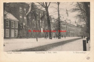 Netherlands, 's Gravenhage, Lange Voorhout, Versiering 7 February 1901