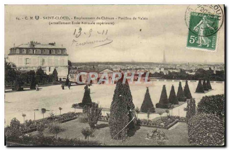 Postcard Old Saint Cloud Location Du Chateau De Valois Pavilion Superior Norm...