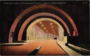 Portal Tunnel Pennsylvania Turnpike Super Highway Postcard Vintage Howard Vtg 