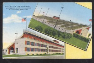 HATTIESBURG MISSISSIPPI SOUTHERN COLLEGE FOOTBALL STADIUM VINTAGE POSTCARD