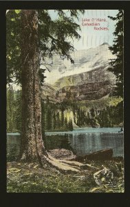 Postmarked 1937 Banff Alta Lake O'Hara Canadian Rockies Color Postcard