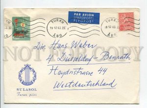 446818 FINLAND 1963 year airmail real posted to GERMANY
