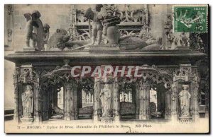 Old Postcard Bourg Brou Church Mausoleum of Philibert le Beau