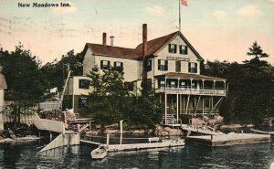 Vintage Postcard 1914 New Meadows Inn River Maine