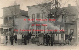 MI, Gagetown, Michigan, RPPC, Post Office RFD Horse Drawn Sleighs