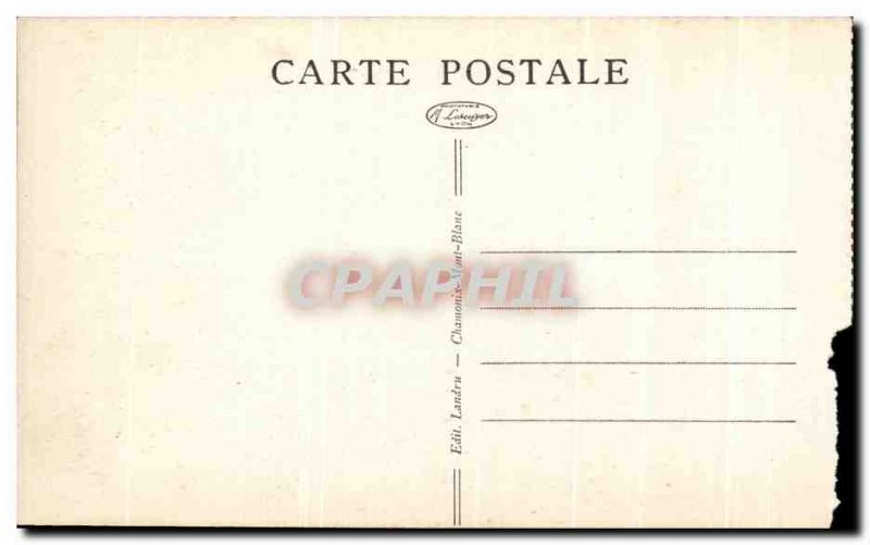 Old Postcard General view Chamonix Bossons