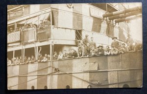 Mint Australia Real Picture Postcard RPPC Australia Troops On Board