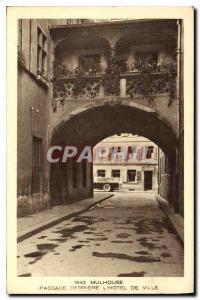 Old Postcard Mulhouse Passage behind the Hotel de Ville