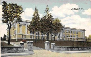 High School Kingston New York 1916 postcard