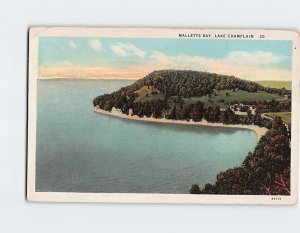 Postcard Malletts Bay Lake Champlain Burlington Vermont USA