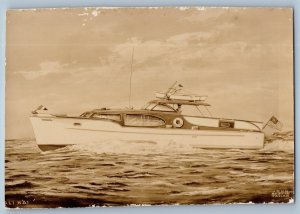 c1905 Yacht Bali Hai Ship John Austin Taylor RPPC Photo Antique Postcard
