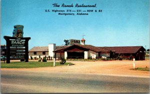 Postcard The Ranch Restaurant in Montgomery, Alabama