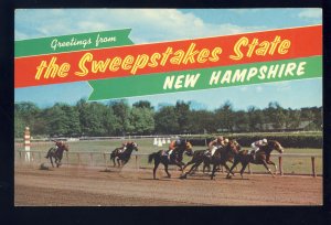 Salem, New Hampshire/NH Postcard, Rockingham Park, Sweepstakes Races