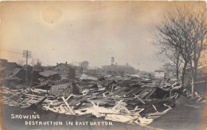 J53/ Dayton Ohio RPPC Postcard 1913 Flood Disaster Destruction 202