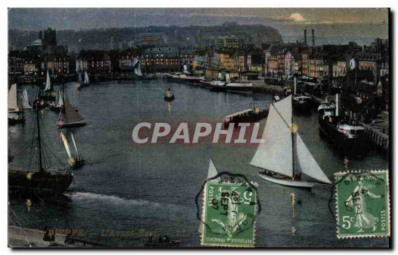 Dieppe - L & # 39Avant Port - Old Postcard