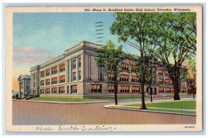 1946 Mary D Bradord Senior High School Kenosha Wisconsin WI Vintage Postcard