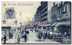 Belgie Belgium Blankenberghe Old Postcard Digue hotel d & # 39Hondt