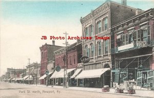 KY, Newport, Kentucky, York Street, Looking North, Business Area,Kraemer No 2749