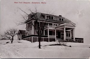 1910 New Trull Hospital Biddeford Maine Postcard