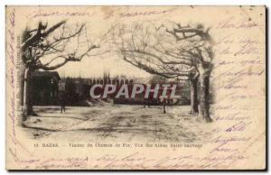 Bazas Old Postcard Viaduct Railway View aisles of Saint Sauveur