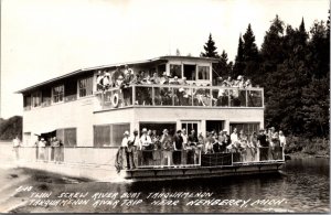 RP Postcard Twin Screw River Boat Tahquamenon River near Newberry, Michigan