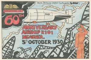 60th Anniversary Of Airship 101 Disaster Plane Postcard