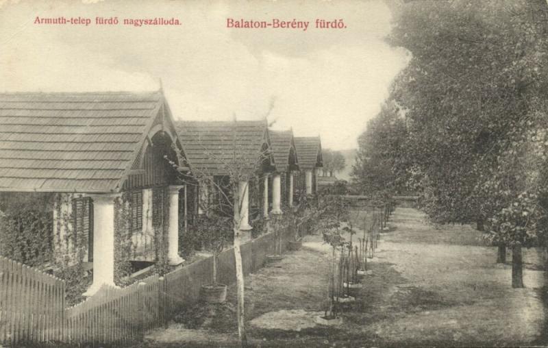 hungary, BALATONBERÉNY, Fürdö, Street Scene (1910s)