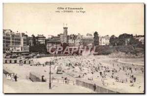 Old Postcard Cote d & # 39Emeraude Dinard The Beach