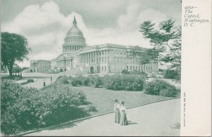 Washington DC The Capitol Women Ladies #4252 Unused Souvenir Litho Postcard E87