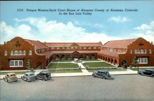 Alamosa Colorado Court House San Luis Valley c1930-50s Vintage Postcard