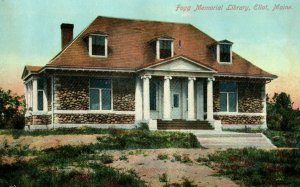 C.1910 Fogg Memorial Library, Eliot, Maine Postcard P174 