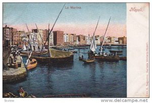 Sailboats, La Marina, Napoli (Campania), Italy, 1900-1910s