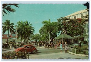 c1950's Nassau in the Bahamas Horse Carriage Road Vintage Unposted Postcard