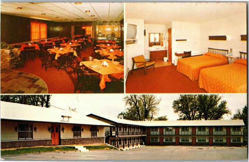 Hickman Motor Lodge, Des Moines IA Multi View Vintage Postcard C66