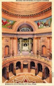 Minnesota St Paul State Capitol Building Rotunda and Entrance To Senate Chamb...