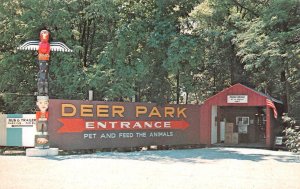 BLOOMINGTON, Indiana IN   GOBBLERS KNOB DEER PARK Petting Zoo ROADSIDE  Postcard