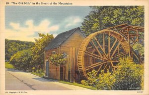 The Old Mill In The Heart of Mountains View Postcard Backing 