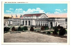New Union Station, Train Depot, Washington, DC Postcard