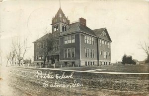 1910 Calman Iowa Public School occupation RPPC Postcard 26-188