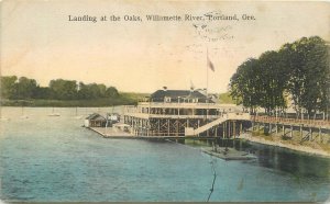 Postcard Oregon Portland Landing the Oaks hand colored #84 23-3703