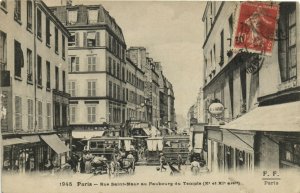 PC FRANCE, PARIS, RUE SAINT MAUR AU FAUBOURG, Vintage Postcard (b31541)