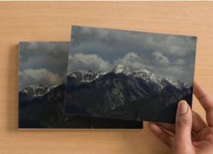 Handmade Postcard Set of 6, Utah Mountain and American Flag, Salt Lake City Utah