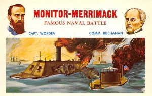 Monitor-Merrimack Famoous Naval Battle USA Civil War Unused 