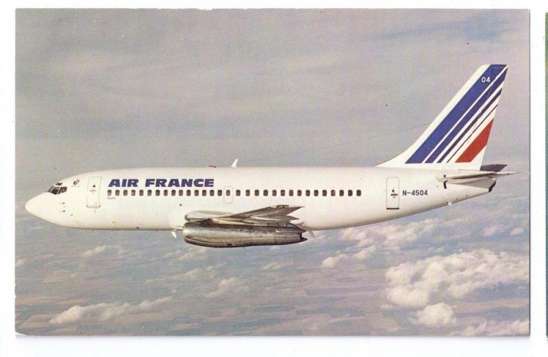 Air France Boeing 737 - 247 Aircraft Vintage Aviation Postcard Airplane