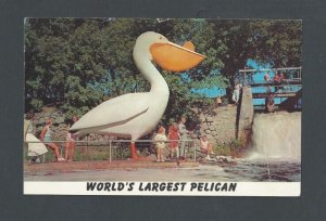 Post Card Animals Largest Pelican Statue 15.5 Feet High MN