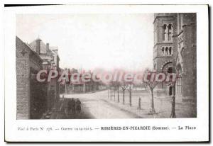 Postcard Old Rosieres in Picardy (Somme) Square