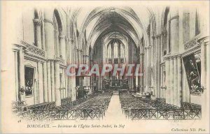 Postcard Old Bordeaux Interior of the Church of Saint Andre Nave (map 1900)