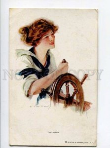 414831 PILOT Woman wheel by EARL CHRISTY Vintage R&N #169 PC