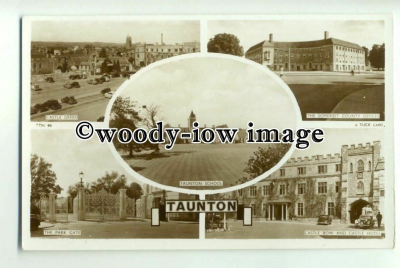 tp0935 - Somerset -Multiview x 5 of Historical Spots, Taunton- Postcard - Tuck's