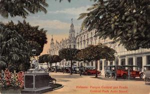 Habana Cuba Central Park Auto Stand Antique Postcard J72229